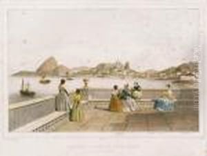 Panorama Da Cidade Do Rio De Janeiro Tomado Do Passeio Publico by Eugene Ciceri