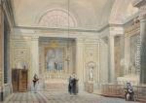 Interieur D'une Eglise by Eugene Ciceri