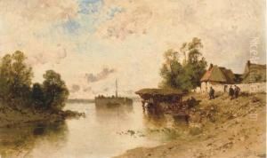 Les Lavandieres En Bord De Riviere