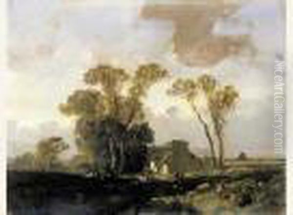 Chaumieres Sous Les Arbres (baie Du Mont-saint-michel). - view 1