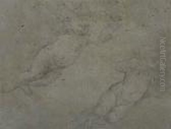 Studies Of Two Putti - view 1