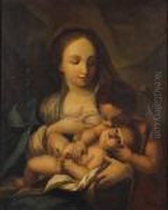 The Madonna And Child With The Infant Saint John The Baptist by Carlo Cignani