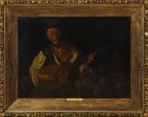 Mandolinspelande Lazzaron by Giacomo Francesco Cipper