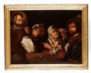 Scena Di Genere Con Figure by Giacomo Francesco Cipper