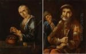 Vecchio Mendicante Con Fanciullo