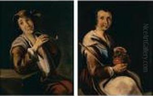 Fumatore Di Pipa; Donna Con Ciotola