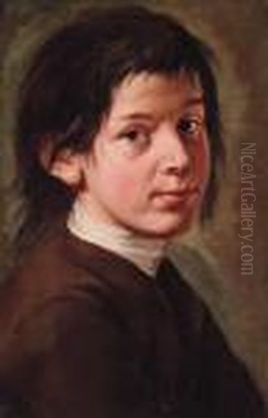 Portrait Of A Boy, Bust-length, In A Brown Jacket - view 1
