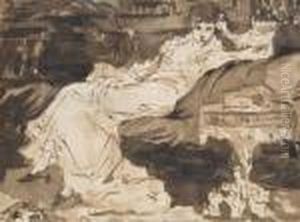 Portrait De Sarah Bernhardt by Georges Jules Victor Clairin