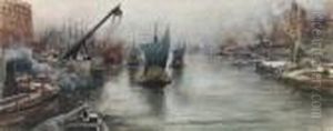 Port De Londres by Georges Jules Victor Clairin