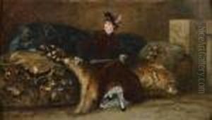 Jeune Elegante Dans Un Interieur by Georges Jules Victor Clairin