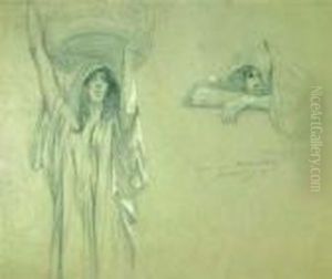 Etude De Femme Orientale by Georges Jules Victor Clairin