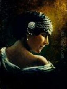 Portrait De Sarah Bernardt by Georges Jules Victor Clairin