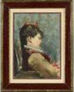 Portrait Presume De Sarah Bernhardt. by Georges Jules Victor Clairin