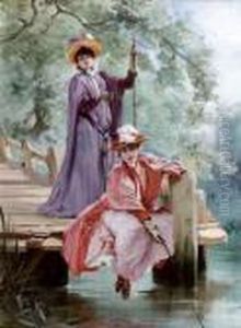 Jeunes Femmes A La Peche
