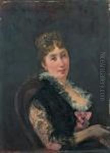 Portrait De Femme by Georges Jules Victor Clairin