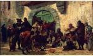 Les Montreurs De Marionnettes by Georges Jules Victor Clairin