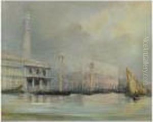 Attribue A La Place Saint Marc Et Le Grand Canal A Venise by Georges Jules Victor Clairin