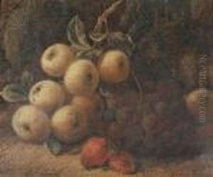 Still Life Of Apples, Grapes And Strawberries