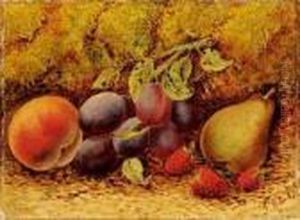 Natura Morta Con Prugne, Pesche Efragole by George Clare