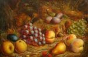 Still Life Of Apples, Pears, Plums, Peaches And Grapes
