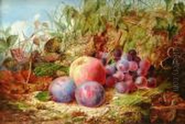 Stilllife With Peaches And Grapes - view 1