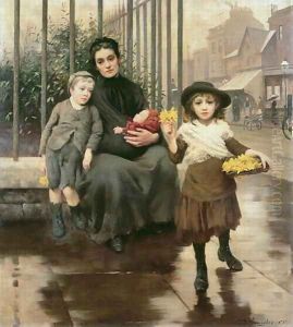 The Pinch of Poverty 1891 by Thomas Benjamin Kennington