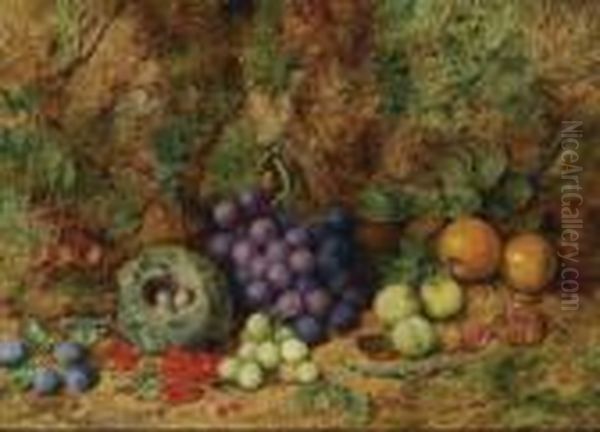 Grapes, Plums, Apples And A Bird's Nest - view 1