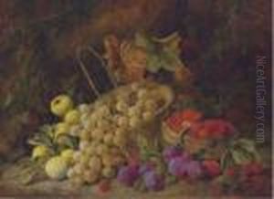Grapes, Plums, Strawberries And Crab Apples On A Mossy Bank Grapes, Plums, Strawberries And Crab Apples On A Mossy Bank