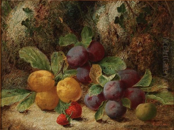 Still Life With Fruit On A Mossy Bank - view 1