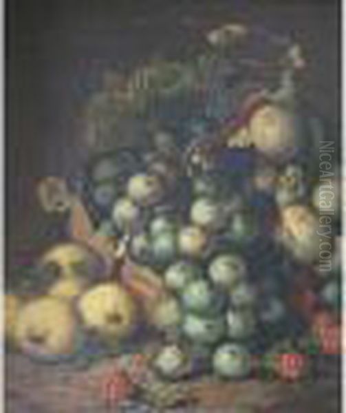 Still Life Of Grapes, Plums, Raspberries And Apples - view 1