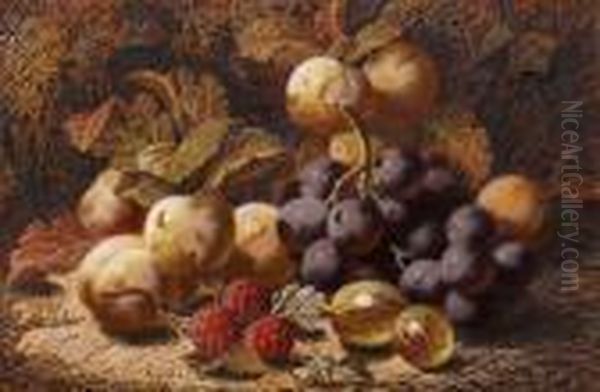 Still Life Of Grapes, Plums, Gooseberries And Raspberries - view 1