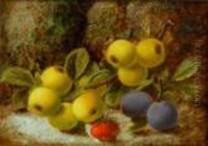 Plums
And A Strawberry On A Mossy Bank by Oliver Clare