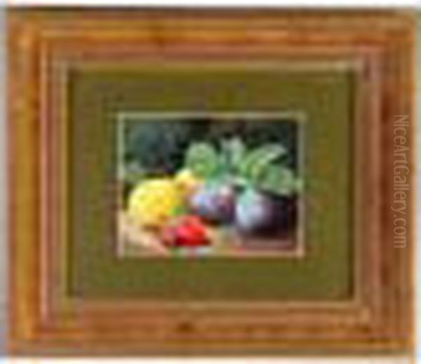 Fruit Arranged Under Leafy Branches - view 1