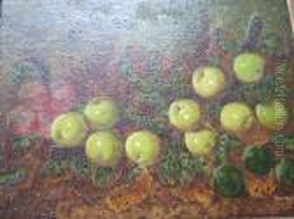 Apples On A Mossy Bank - view 1