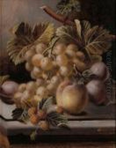 Still Life Of Fruit On A Ledge - view 1
