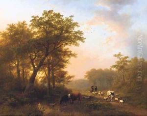 Return of the cattle by Johann Bernard Klombeck