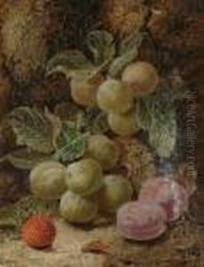 Still Life Of Grapes, Plums And A Strawberry Still Life Of Grapes, Plums And A Strawberry