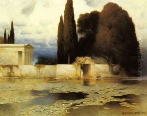 A Classical Landscape by Ferdinand Keller