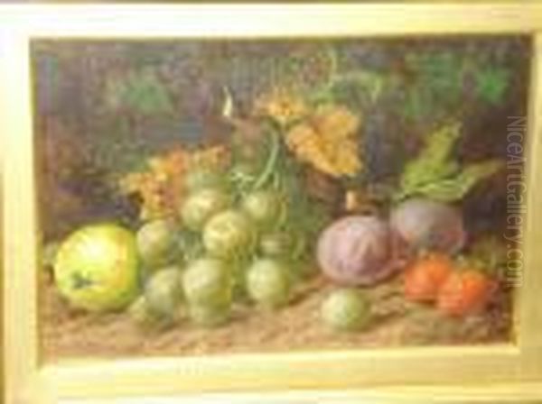 A Still Life Of Fruit On A Mossy Bank - view 1