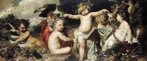 Puttenfries Musik (Frieze with putti: Music) by Ferdinand Keller