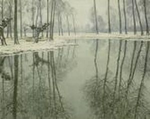 Winter On The Erft by Maximilian Clarenbach