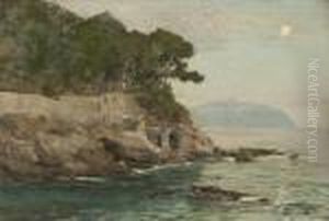Bucht Bei Mondschein by Maximilian Clarenbach