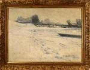 Winterlandschaft Am Rhein by Maximilian Clarenbach