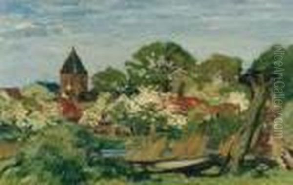 Summerly Landscape With Church Village - view 1