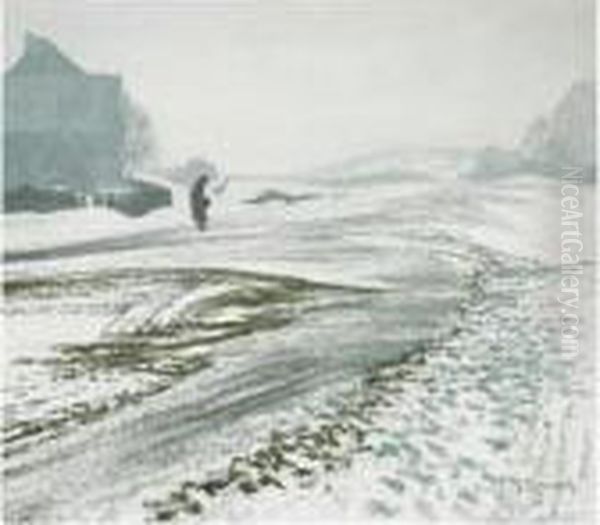 Figures In A Snowy Landscape, Possibly Sauerland - view 1
