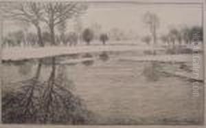 Niederrheinlandschaft Im Winter by Maximilian Clarenbach