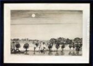 Weite Flusslandschaft Mit Kopfweiden by Maximilian Clarenbach