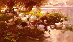 Ducks On A Lake