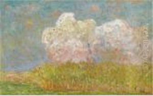 A Clouded Sky Above A Field by Emile Claus