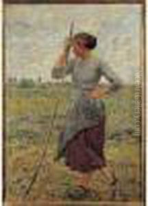 La Faneuse by Emile Claus